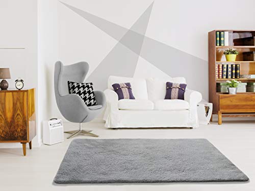 HomeRug Exklusiver Teppich, Silber, 60 x 100 cm von HomeRug
