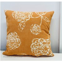 Reißverschluss Kissenhülle Dekokissen Akzent Kissenbezug 12x16 16x16 18x18 20x20 Orange Blumen Vorhänge von HomeandHome