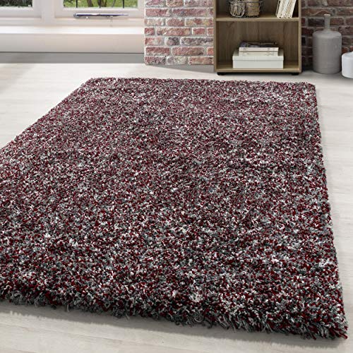 HomebyHome Teppich Wohnzinmer Shaggy Hochflor Rechteckig 120x170 cm Mehrfarbig - Flauschiger Teppich Schlafzimmer Moderne Extra Weich Pflegeleicht - Carpet Living Room von HomebyHome