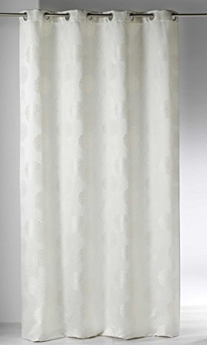 Home Maison 851695 Vorhänge Jacquard ECLAT von Blumen Polyester 140 x 260 cm, Taupe, 140 x 260 von Homemaison