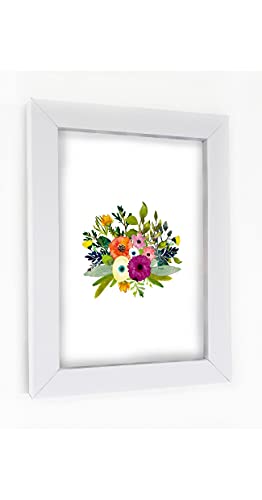 Homemania Bild mit Naturrahmen, Blumen, Wandkunst, Wandkunst, für das Wohnzimmer, mehrfarbig aus Polyester, MDF, 30 x 3,4 x 40 cm von Homemania