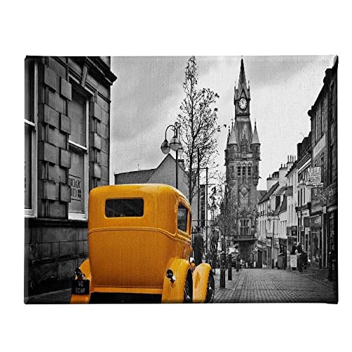 Homemania HM20KNV45x70-24 Bild für die Maschine, Stadt und Landschaft, für Wohnzimmer, Schlafzimmer, Mehrfarbig, Polyester, Holz, 45 x 3 x 70 cm von Homemania