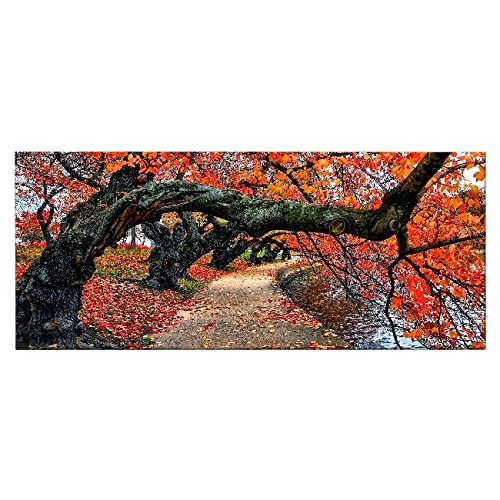 Homemania HM20KNV70x100-141 Bild Baum – Natur und Landschaften – für Wohnzimmer, Schlafzimmer, Mehrfarbig, Polyester, Holz, 70 x 3 x 100 cm von Homemania