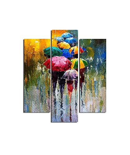 Homemania Regenschirm-Wandbild, 3-teilig, Kunst und Graffiti, für Wohnzimmer, Schlafzimmer, mehrfarbig, 57 x 0,3 x 60 cm, -HM203MDF97, MDF von Homemania