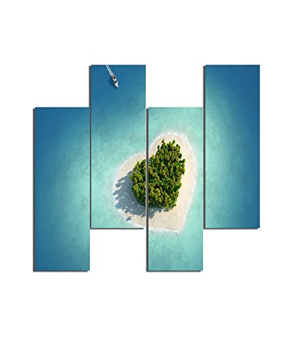 Homemania Wandbild, Motiv: Inseln, 4, Natur und Landschaften pro Wohnzimmer, mehrfarbig, 76 x 0,3 x 50 cm, -HM204PMDF265, MDF von Homemania