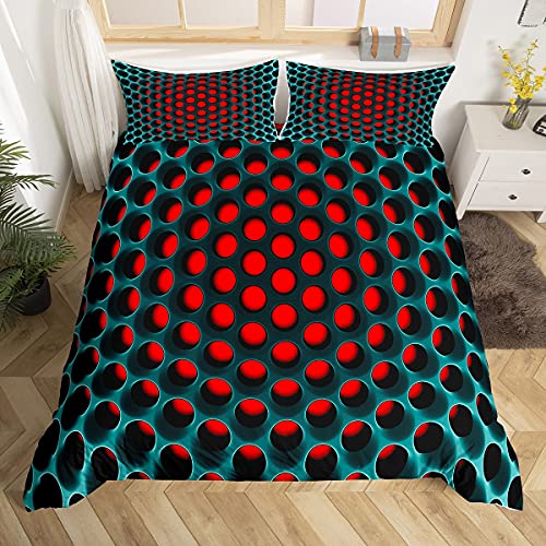3D Honeycomb Jungen-Bettwäsche-Set mit geometrischem Muster, für Kinder, Teenager, dreidimensionale Waben-Bettwäsche und Leinen, lebensecht, Bettwäsche und Leinen, 2-teiliges Einzelbett von Homemissing