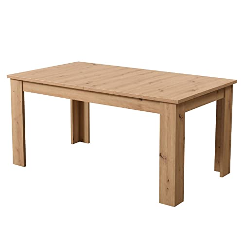 Homestyle4u 2186, Esstisch ausziehbar Holz Tisch Esszimmertisch Holztisch Küchentisch Eiche Natur Braun 160 x 90 cm von Homestyle4u