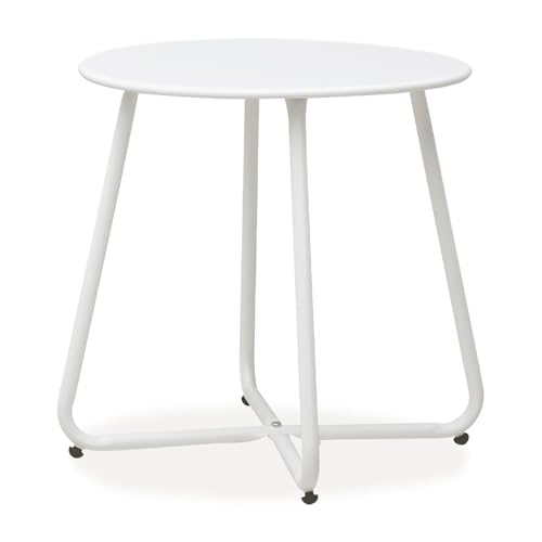 Homestyle4u 2483 Balkontisch rund Beistelltisch klein leicht Gartentisch Metall Weiß wetterfest Outdoor Tisch Ø 45 cm Homestyle4u 2483 Balkontisch rund Beistelltisch klein leicht Gartentisch Metall Weiß wetterfest Outdoor Tisch Ø 45 cm von Homestyle4u