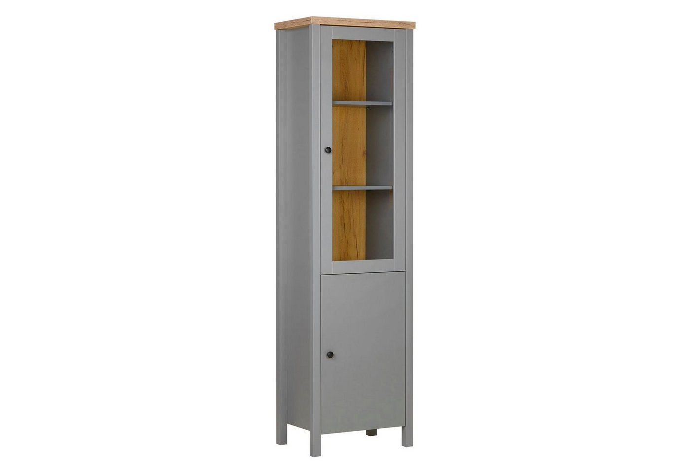 Homestyle4u Kommode Vitrine Highboard Wohnzimmerschrank Grau (kein Set) von Homestyle4u