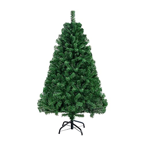 Homewit künstliche Weihnachtsbaum 120 cm (Ø ca. 60 cm), 1,2 M künstliche grüne Tannenbaum mit 260 Zweige, abziehbar zusammenklappbar und schwer entflammbar, Christbaum mit Metall Ständer (Ø ca. 30 cm) von Homewit