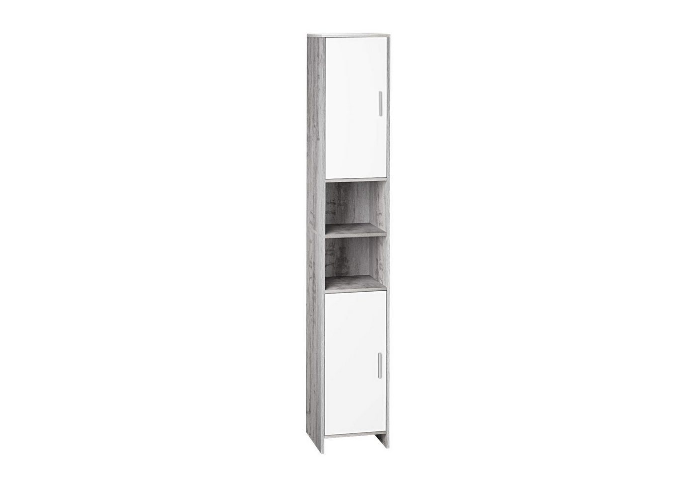 Homfa Hochschrank Badschrank, mit 2 Türen und 6 Fächern, schmal, 30x30x180cm von Homfa