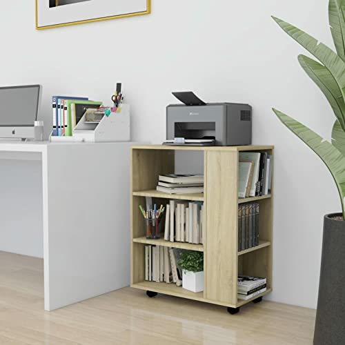 Homgoday Rollschrank Schrank mit Rollen Schubladenschrank Aktenschrank Holzschrank Aufbewahrungsschrank Standcontainer Sonoma-Eiche 60x35x75 cm Holzwerkstoff Homgoday Rollschrank Schrank mit Rollen Schubladenschrank Aktenschrank Holzschrank Aufbewahrungsschrank Standcontainer Sonoma-Eiche 60x35x75 cm Holzwerkstoff von Homgoday