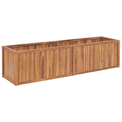 Hommdiy Garten-Hochbeet 200 x 50 x 50 cm Massivholz Teak von Hommdiy