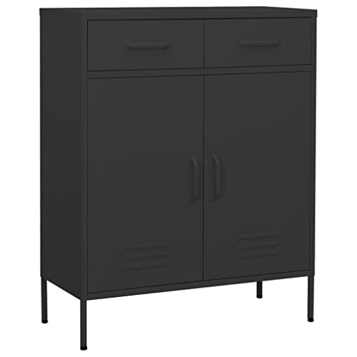 Hommdiy Lagerschrank Sideboard Kommode Anrichte Stahlschrank Schrank Beistellschrank Mehrzweckschrank Bücherschrank Standschrank 80x35x101,5cm Stahl Stil 1 Anthrazit Hommdiy Lagerschrank Sideboard Kommode Anrichte Stahlschrank Schrank Beistellschrank Mehrzweckschrank Bücherschrank Standschrank 80x35x101,5cm Stahl Stil 1 Anthrazit von Hommdiy