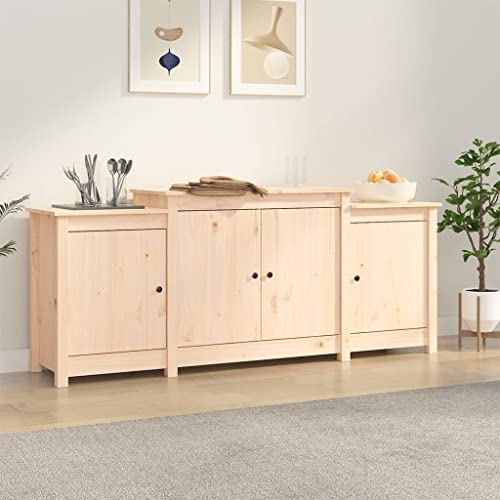 Hommdiy Sideboard Braun 164x37x68 cm Massivholz Kiefer Hommdiy Sideboard Braun 164x37x68 cm Massivholz Kiefer von Hommdiy