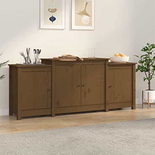 Hommdiy Sideboard Honigbraun 164x37x68 cm Massivholz Kiefer Hommdiy Sideboard Honigbraun 164x37x68 cm Massivholz Kiefer von Hommdiy