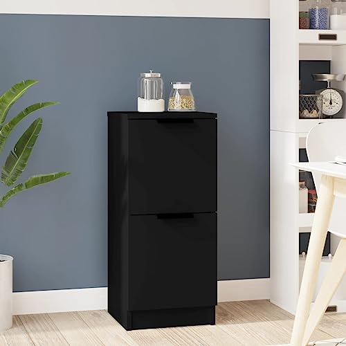 Hommdiy Sideboard Schwarz 30x30x70 cm Holzwerkstoff Hommdiy Sideboard Schwarz 30x30x70 cm Holzwerkstoff von Hommdiy