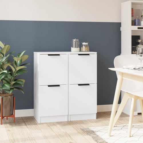 Hommdiy Sideboards 2 STK. Weiß 30x30x70 cm Holzwerkstoff Hommdiy Sideboards 2 STK. Weiß 30x30x70 cm Holzwerkstoff von Hommdiy