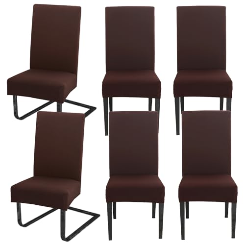 Stuhlhussen 6er Set für Schwingstühle, Abnehmbarer Waschbarer Stühle Schutz Dekoration, Stretch Stuhlbezug Hussen für Esszimmer, Hochzeit, Hotel, Küche, Partys Deko, Zeremonie, Kaffee von Hopelit