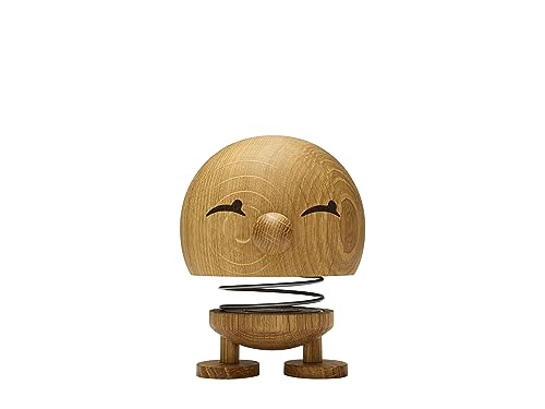 Hoptimist Bumble, Holzdeko, Wackelfigur aus Holz, Deko Skandinavisch, Deko Wohnzimmer, Schreibtisch Deko, Büro Gadgets, Tolle Kleine Geschenke, 10 x 10 x 14 cm, Large, Oak von Hoptimist