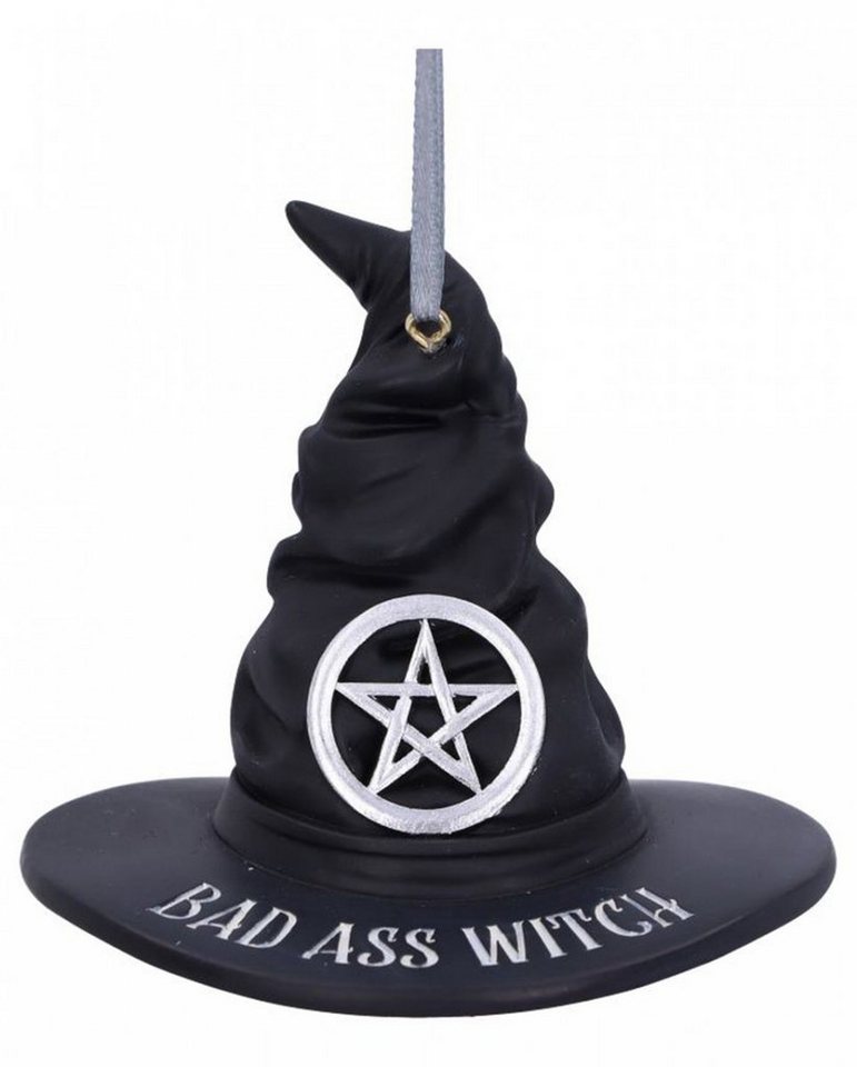 Horror-Shop Dekofigur Bad Ass Witch Ornament zum Aufhängen 9 cm von Horror-Shop