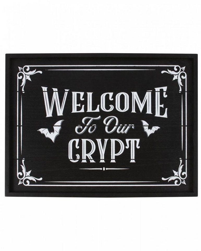 Horror-Shop Dekofigur Gothic-Wandbild ",Welcome to our Crypt", von Horror-Shop