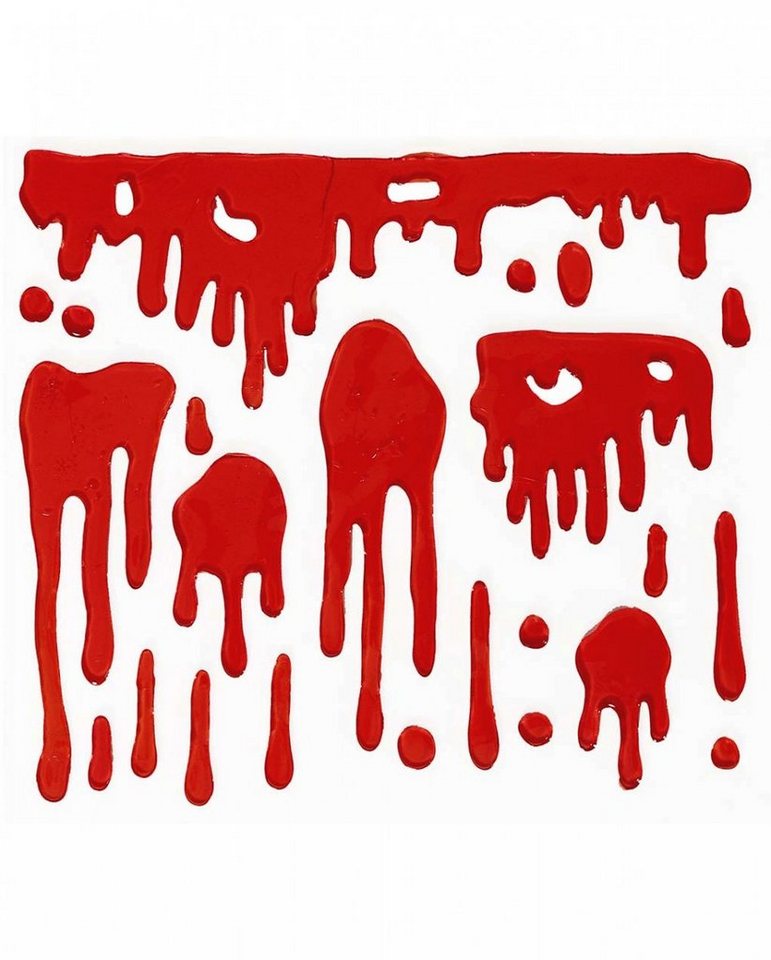 Horror-Shop Dekorationsfolie Halloween 3D Blut Fenster Dekoration von Horror-Shop