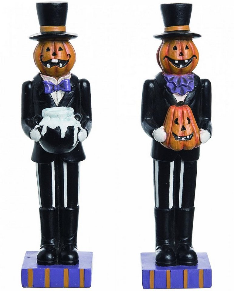 Horror-Shop Dekofigur Halloween Kürbis Gentleman mit Zylinder Dekofigur von Horror-Shop