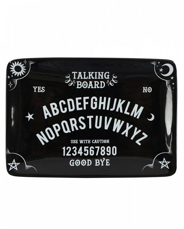 Horror-Shop Dekofigur Schwarze Spirit Board Keramik Schmuckschale als Wo von Horror-Shop