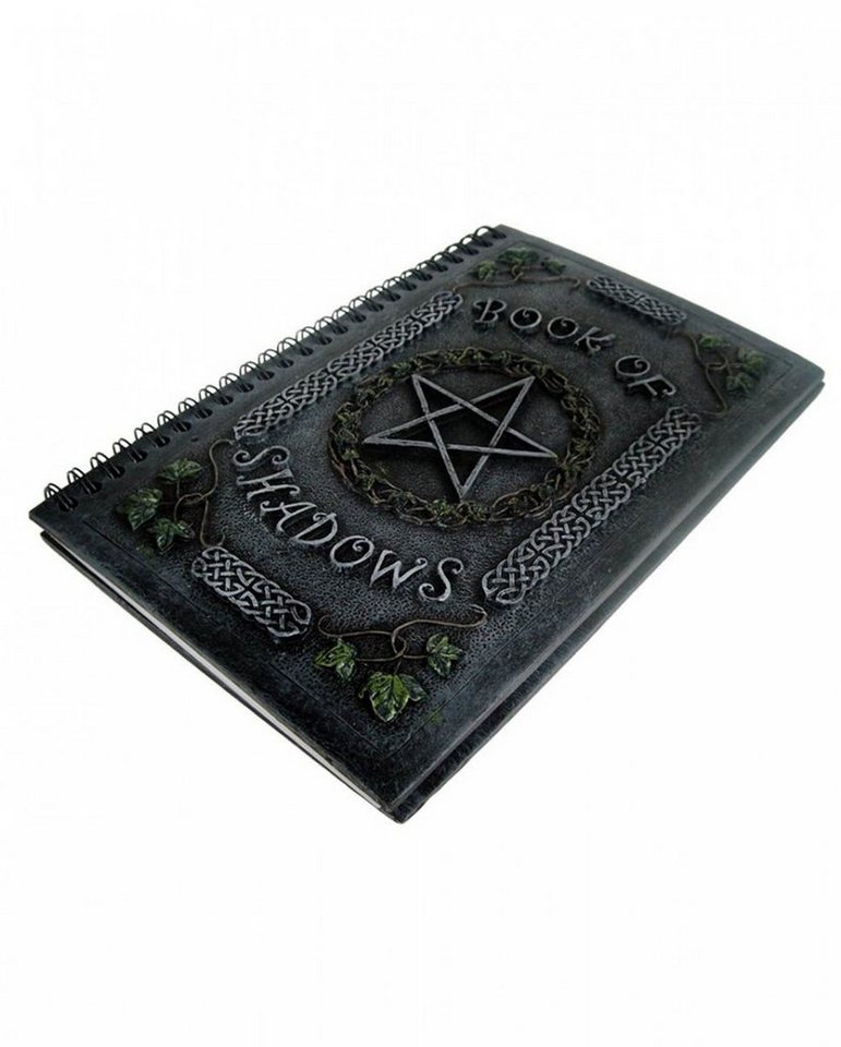 Horror-Shop Dekofigur Schwarzes Pentagram Notizbuch mit Efeu von Horror-Shop