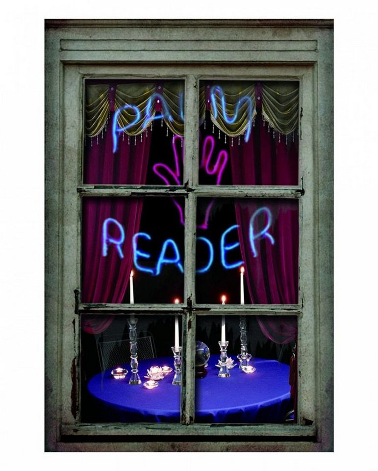 Horror-Shop Dekorationsfolie Handleser Fenster Dekofolie als Halloween Deko von Horror-Shop