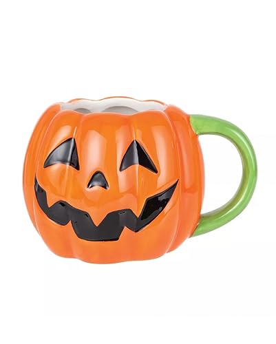 Horror-Shop Grinsender Halloween Pumpkin Kaffeebecher von Horror-Shop