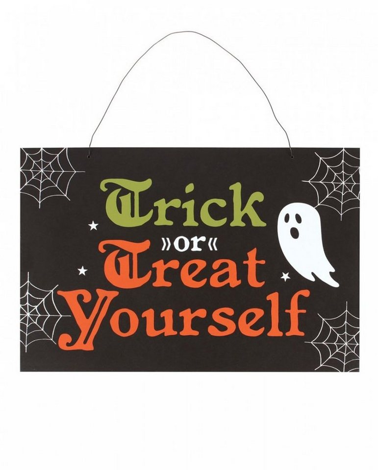 Horror-Shop Hängedekoration Halloween Schild ",Trick or Treat Yourself&qu von Horror-Shop