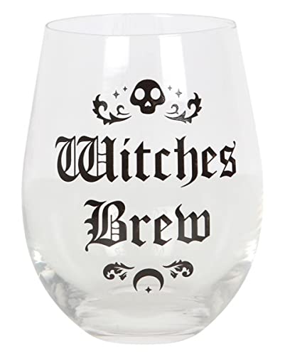 horror-shop Witches Brew ;Hexengebräu; Weinglas ohne Stiel von horror-shop