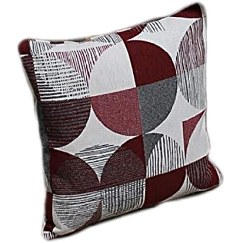 Hossner Kissen Kissenbezug Zierkissen Sofakissen Meike Bordeaux Kreise (Kissenhülle 50 x 50 cm) von Hossner