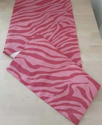 Tischläufer Zebra Baumwollmischung 40 x 100 cm rosa- Mauve von Hossner