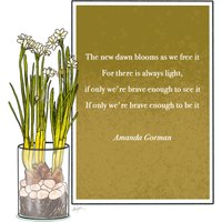 Amanda Gorman Paperwhites Kunstdruck von HouseplantResistance