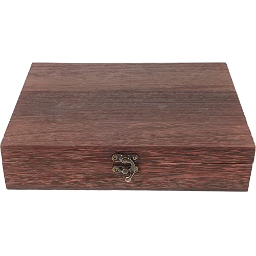 Housoutil Dekorative Aufbewahrungsbox Holz Schmuckbox Erinnerungsbox für Andenken, Holz Aufbewahrungsbox Holz Dekorative Aufbewahrungsbox mit Deckel Schatzkiste Rustikale Aufbewahrungsbox von Housoutil