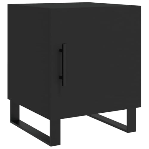 Hovothy Nachttisch Nachtschrank Nachtkästchen Kommode Mit Schubladen 40x40x50cm Beistelltisch Kleiner Schrank Nightstand Holz Bedside Table Schwarz von Hovothy