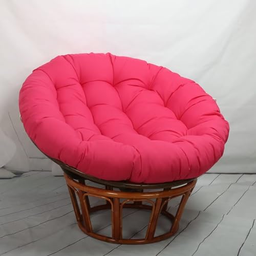 Hovoto Papasansessel Kissen, Papasan Sitzkissen für Hängesessel, Rund Papasan Sessel, Bequem Weich Sitzkissen, Hängesessel Kissen für Korbsessel, Garten Stuhlauflag, Rose Rot, 80 * 80cm von Hovoto