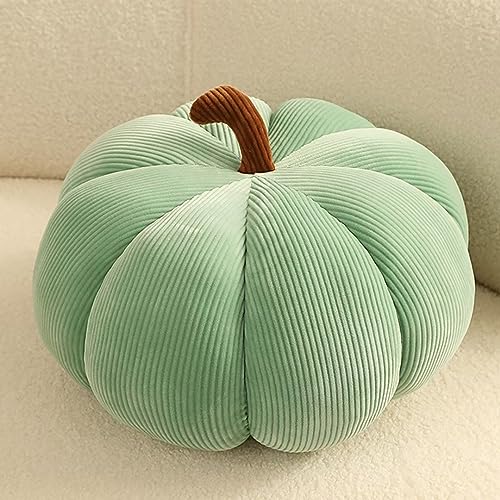 Kürbis Kissen, Pumpkin Plush Floor Cushion, Schlafzimmer Dekoration, Halloween Kürbis Deko Kissen, Home Decoration, Gefüllte Spielzeuge, Grün, 20cm von Hovoto