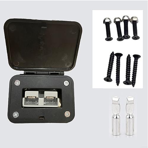 Caravan Batterieanschluss 120A für Anderson Stecker mit Schrauben 120A Unterputz Halterung Panel Halterung mit Abdeckung Schnellverbinder Stecker für Wohnwagen 2 Pins Steckdose Panel Halterung von HpLive