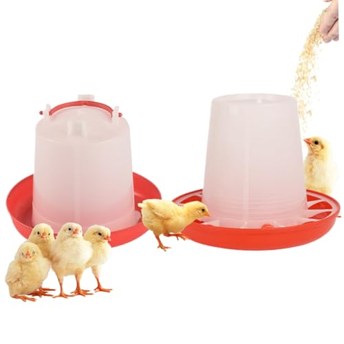 Chick -Feeder- und Wasserer -Kit 1L und 1 kg Baby Chick Feeder und Waterer Set mit Tablett automatisch waschbarer wiederverwendbares Kunststoff -Baby -Hühnchen -Versorgung Chick Feeder von Hperu