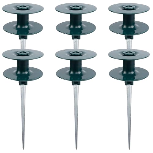 Hperu 6PCS -Schlaucheinsätze, Gartenschlauchführer Einsätze Hochleistungsschlauch Guides rostfreie Schlauchpfähle, die Schlauch aus Blumenbeeten Schlauchführer für Garten Rasenhof hält von Hperu