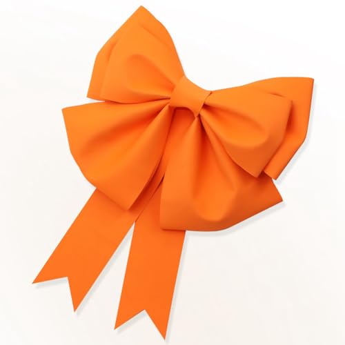 Hrlace Riesen Schleifen Große Dekoschleife Eva Schwamm Schleife Hängende Riesenschleife Weihnachtsschleifen Autoschleifen DIY Dekoschleife für Hochzeit Party Dekoration Orange 75cm von Hrlace