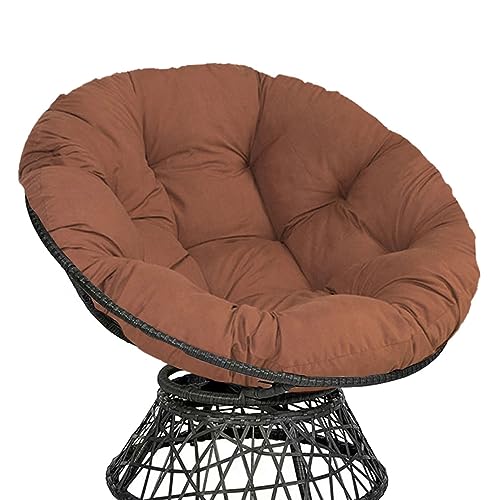 Hsivtns Papasansessel Kissen Sitzkissen Outdoor Rundes Dicke Stuhlkissen Bequem & Weich Sitzkissen HäNgesessel Papasan Kissen für Indoor Outdoor Garten Stuhlauflage,Coffee Color,150×150cm von Hsivtns