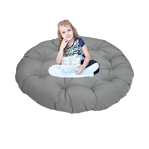 Hsivtns Sitzkissen Stuhl Papasansessel Kissen Sitzauflage Atmungsaktives Sitzkissen Gartenstuhl Sitzpolster Gartenstuhl Papasan Stuhlkissen Outdoor,Light Gray,160×160cm von Hsivtns