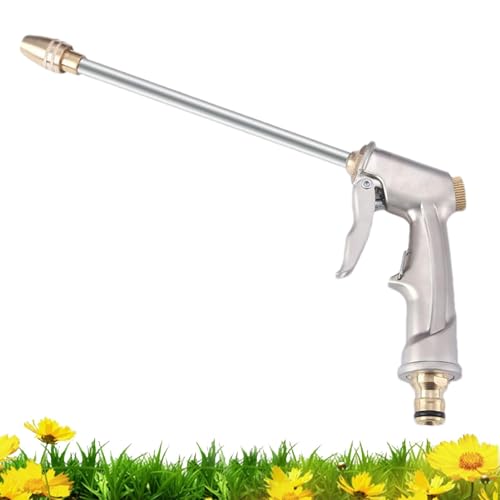 Garten Handbrause Messing, GartenschlauchdüSe Hochdruck-WasserschlauchdüSe Sprayer, Druckschlauch-Düse, Tragbare Hochdruck-Gartenschlauchdüse, FüR Rasen & Garten, Waschen Autos von Hugsweet