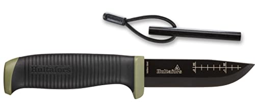 Hultafors Messer Outdoor Set 2-teilig (rutschfester Griff, Klinge aus japanischem Messerstahl, 3 mm Carbonstahl, 58–60 HRC) 490094 von Hulttafors