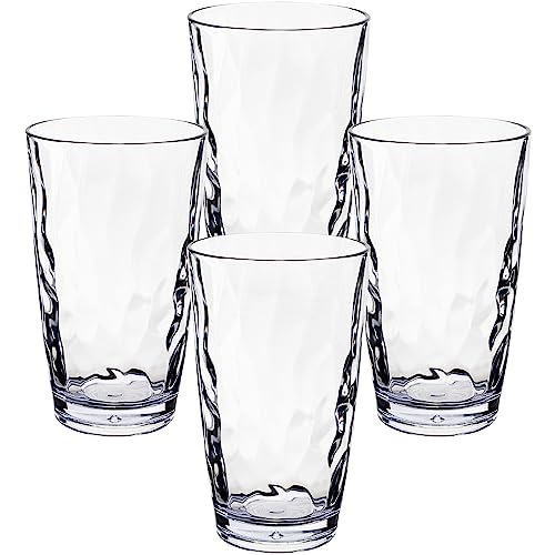 Hummelladen 4x Campingglas aus Acryl 460ml klar - Trinkglas Acrylglas Wasserglas Kunststoff Camping Garten Echtglasoptik Picknick Becher Kinder Senioren Longdrink Coktail Hummelladen 4x Campingglas aus Acryl 460ml klar - Trinkglas Acrylglas Wasserglas Kunststoff Camping Garten Echtglasoptik Picknick Becher Kinder Senioren Longdrink Coktail von Hummelladen